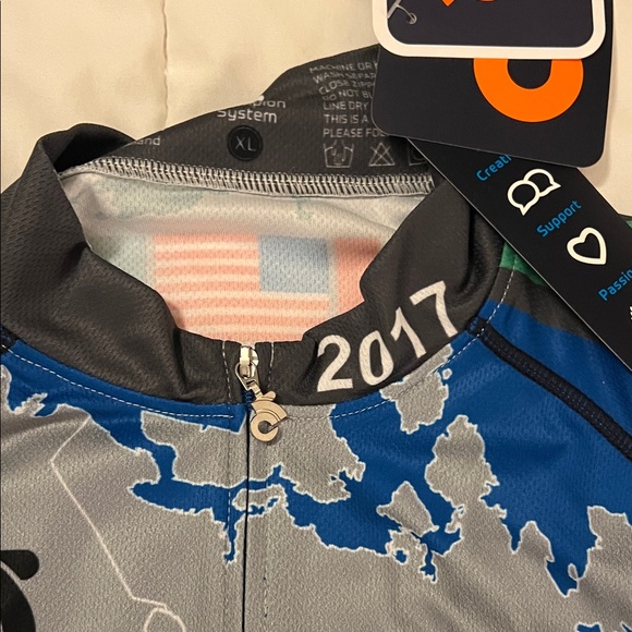 TransCanada Cycling Jersey in Blue, Gray & Green - Picture 2 of 5